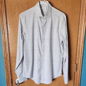 Calvin Klein Men's Light Gray Dress Shirt